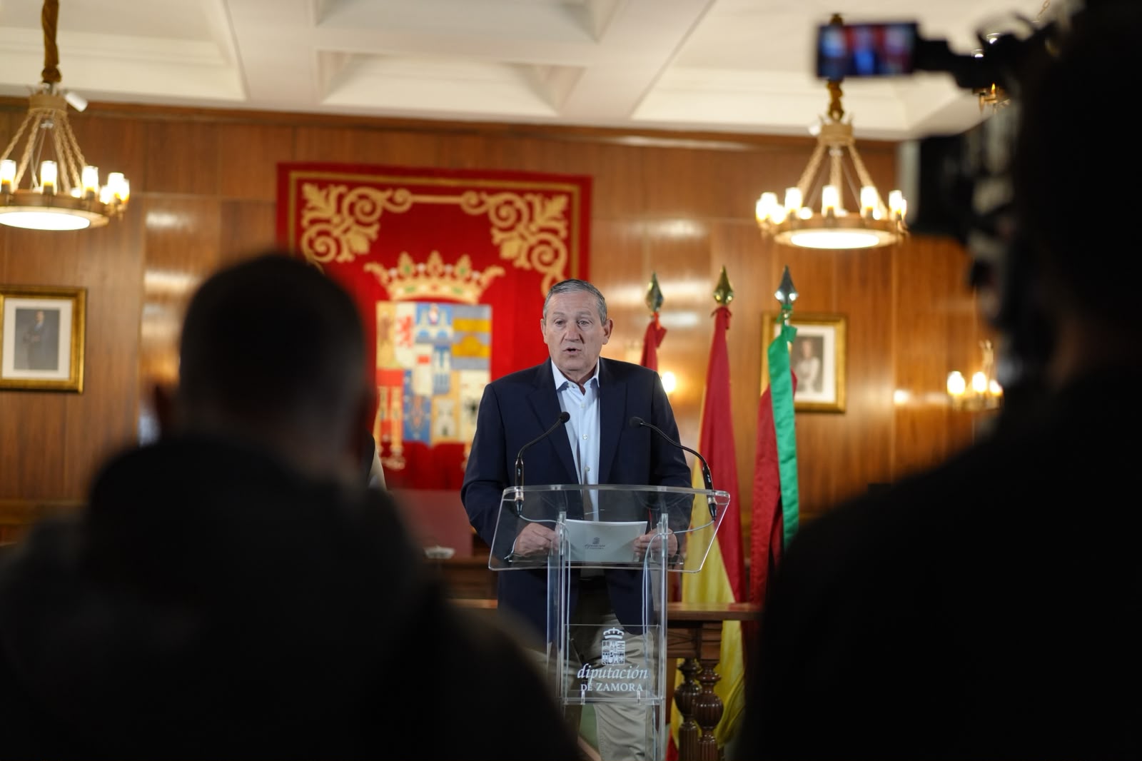 Javier Faúndez, presidente de la Diputación de Zamora, durante la presentación del balance de FROMAGO 2026