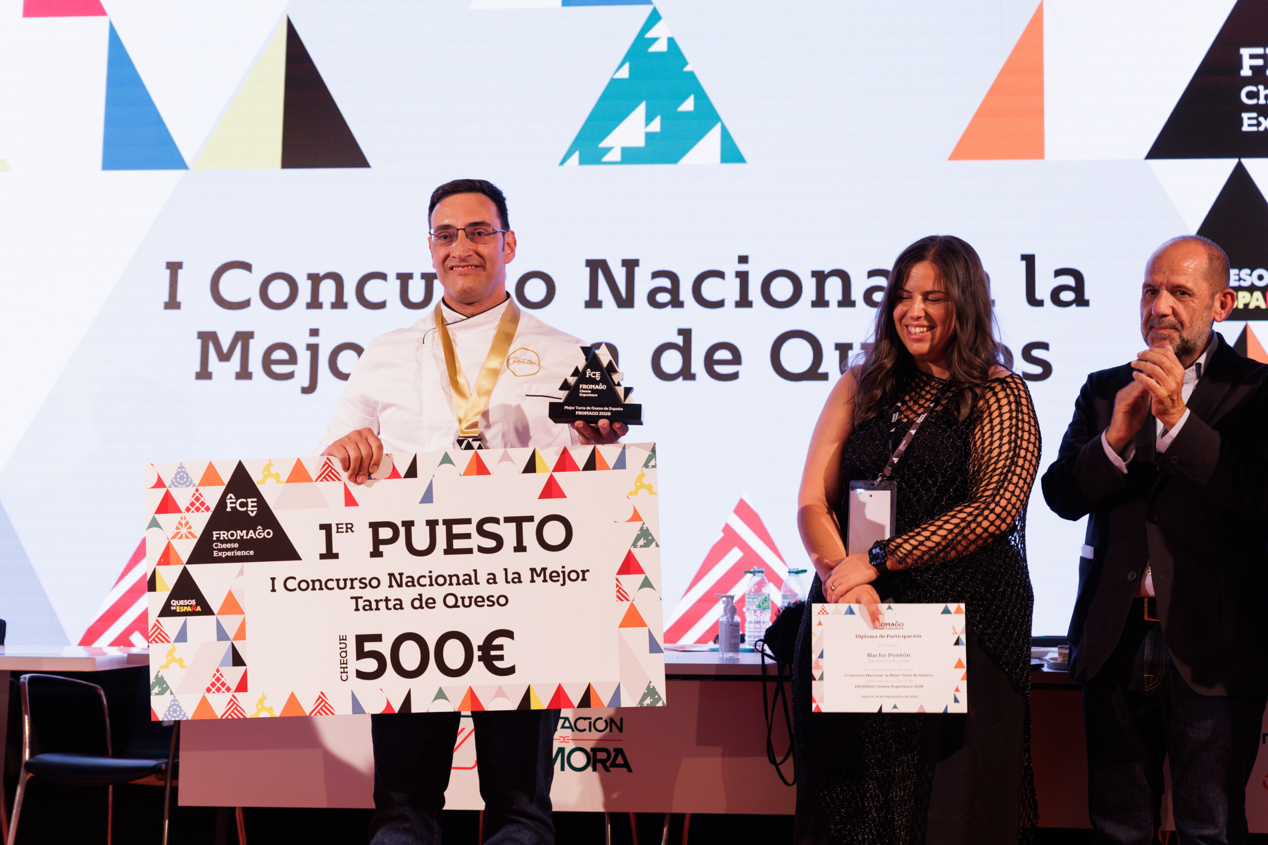 Nacho Pontón, de Pastelería Pontón, ganador del I Concurso Nacional a la Mejor Tarta de Queso de España en FROMAGO 2026