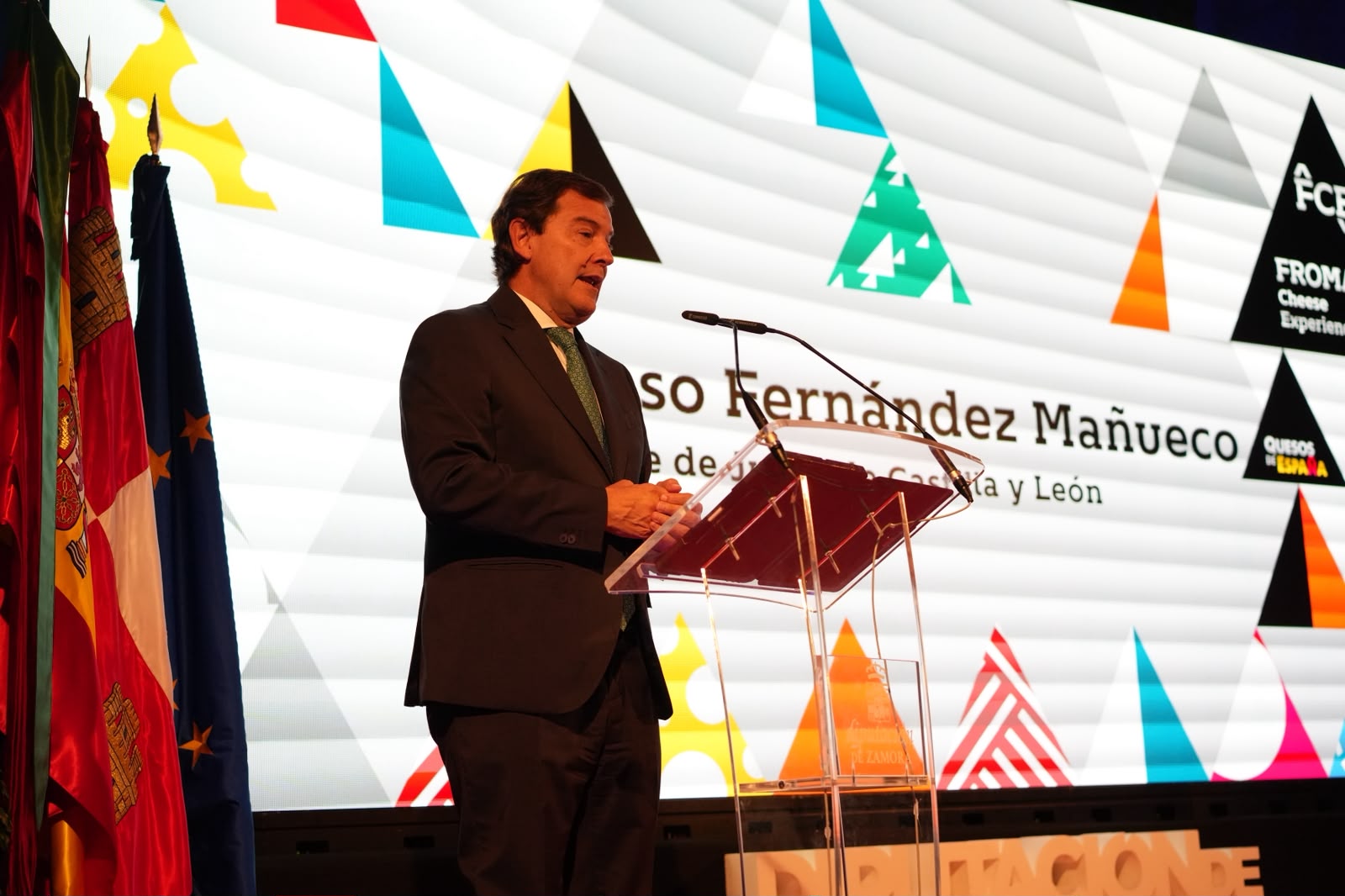 Alfonso Fernández Mañueco, presidente de la Junta de Castilla y León, durante su intervención en la inauguración de FROMAGO 2026
