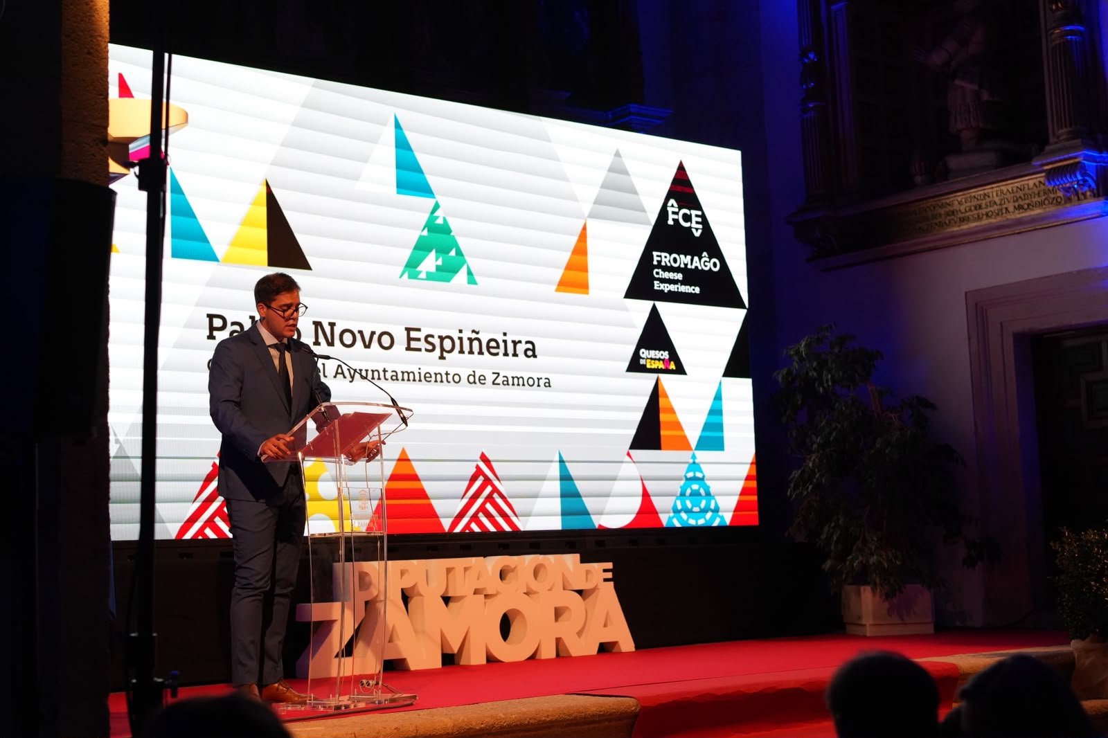 Pablo Novo Espiñeira, en representación del Ayuntamiento de Zamora, durante su intervención en la inauguración de FROMAGO 2026