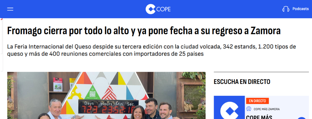 Pieza en radio nacional