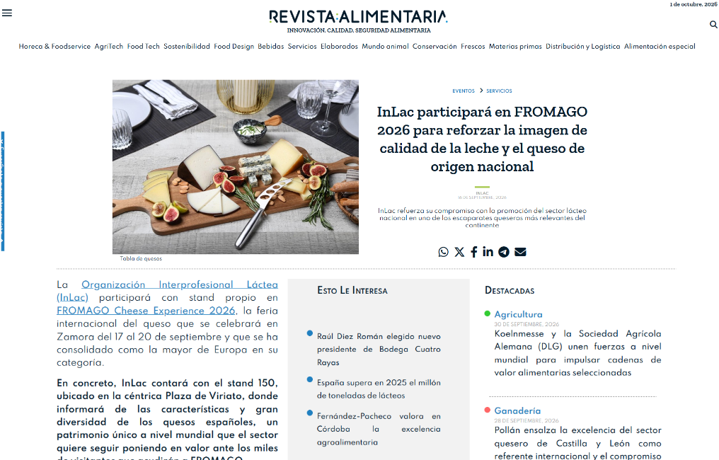 Pieza en prensa sectorial