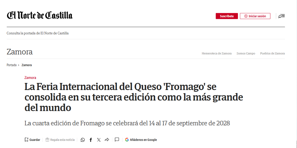 Pieza en prensa regional